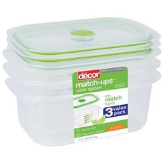 Набор контейнеров MATCH UPS REALSEAL с клапаном 2л 3шт Decor