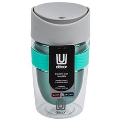 "Термокружка TRAVEL CUP с двойными стенками тритан, нержавеющая сталь 370мл" Decor