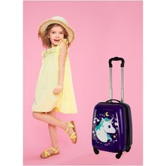 Чемодан детский PROFFI TRAVEL PH10482 полимерный пластик, 4-х колесный ЛОШАДКИ