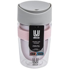 "Термокружка TRAVEL CUP с двойными стенками тритан, нержавеющая сталь 370мл" Decor