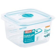 Контейнер MATCH UPS REALSEAL с клапаном квадратный бирюзовый 1л Decor