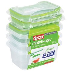 Набор контейнеров MATCH-UPS CLIPS 350мл 3шт Decor