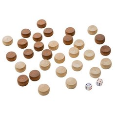 Ладья-С Фишки для нард Кировские средние + кубики