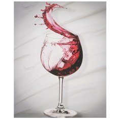 Модульная картина "Бокал вина", 38 х 50 см Сима ленд