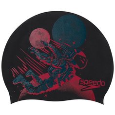 Шапочка для плав. дет. "SPEEDO Slogan Cap Jr", арт.8-08386F287, черный/красный