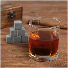 Подарочный набор "Сила. Воля. Успех", камни для виски 6шт, бокал 2шт, щипцы Сима ленд