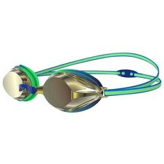 Очки для плавания детские SPEEDO Vengeance Mirror Jr, арт.8-11325D651,зеркальные линзы, зел-син оправа