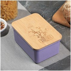 Контейнер с бамбуковой крышкой "Приятного аппетита", 400 мл Дорого внимание