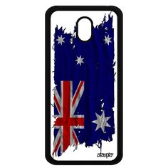 Чехол на смартфон Galaxy J3 2017, "Флаг Австралии на ткани" Страна Патриот Utaupia