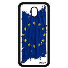 Чехол на смартфон Galaxy J5 2017, "Флаг Европы на ткани" Страна Государственный Utaupia