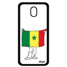 Чехол на смартфон Samsung Galaxy J3 2017, "Флаг Сенегала с руками" Государственный Страна Utaupia
