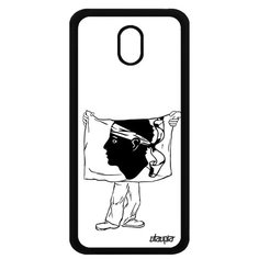 Чехол на смартфон Galaxy J3 2017, "Флаг Корсики с руками" Патриот Туризм Utaupia