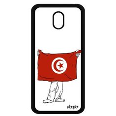 Чехол на смартфон Samsung Galaxy J5 2017, "Флаг Туниса с руками" Путешествие Страна Utaupia