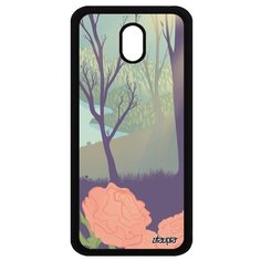 Чехол на смартфон Samsung Galaxy J5 2017, "Лесные розы" Пейзаж Озеро Utaupia