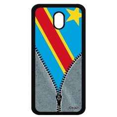 Чехол на смартфон Samsung Galaxy J5 2017, "Флаг Конго Киншаса на молнии" Патриот Туризм Utaupia
