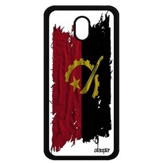 Чехол на смартфон Galaxy J5 2017, "Флаг Анголы на ткани" Государственный Патриот Utaupia