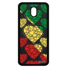 Чехол на смартфон Galaxy J5 2017, "Флаг Конго Браззавиль с сердцем" Патриот Туризм Utaupia