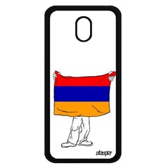 Чехол на смартфон Samsung Galaxy J3 2017, "Флаг Армении с руками" Путешествие Патриот Utaupia