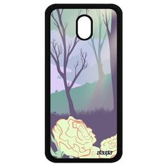 Чехол на смартфон Samsung Galaxy J3 2017, "Лесные розы" Лес Свет Utaupia