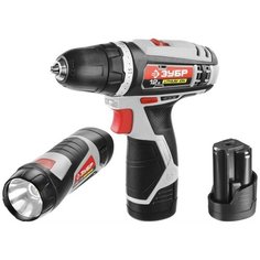 ЗУБР Дрель-шуруповерт "М1" 12 В, Li-Ion, + LED фонарь, 2 АКБ, ЗУБР