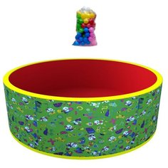 Сухой бассейн «Веселая поляна» ROMANA ДМФ-МК-02.51.03 (зеленый/красный + 100 шаров)