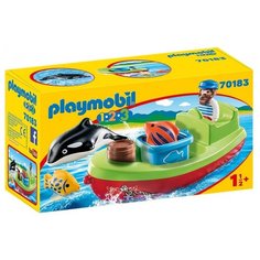 Конструктор Playmobil 1-2-3 70183 Рыбак в лодке