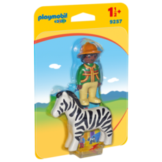 Конструктор Playmobil 1-2-3 9257 Следопыт с зеброй