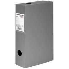 BRAUBERG Короб архивный Energy А4, пластик 70 мм серый