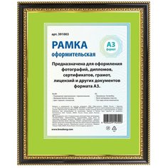 Фоторамка BRAUBERG HIT4 30x40 см черный/золотистый