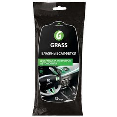 Grass Влажные салфетки для ухода за салоном автомобиля IT-0311, 30 шт. белый