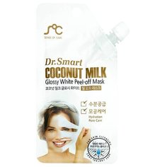 Rainbowbeauty маска-пленка Dr.Smart Coconut Milk Glossy White Peel-off Mask с кокосовым молоком, 25 г