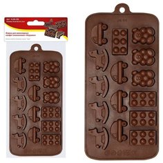 Форма для шоколадных конфет силиконовая "Игрушки". МультиДом