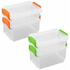 Контейнеры для хранения. Объемы 300мл, 170мл. Набор из 2-х шт. 2цв МультиДом