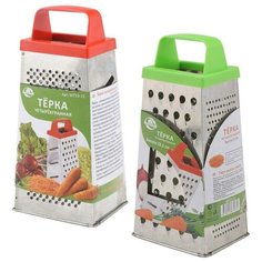 Терка 4-х гранная, высота 22,5см (пирамида) Раб.часть 19,5см 2цв. МультиДом