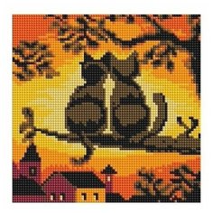 Алмазная мозаика Белоснежка 20*20 452-ST-PS Две Кошки