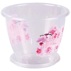 Горшок для цветов "флора" 2 Л D 183 ММ С поддоном (орхидея) "альтернатива" М3063 Alternativa