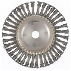 Щетка для УШМ плоская 200 ММ посадка 22,2 ММ, кручен. Провол. 0,5 ММ "кедр" 150-0200