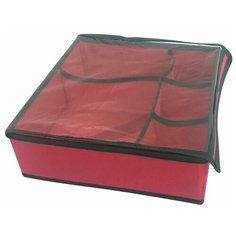 Органайзер / Кофр для хранения новогодних украшений, 26х26х8см МультиДом