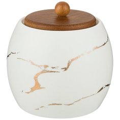 Сахарница коллекция "Золотой мрамор", цвет: white, 9, 5х10, 2 см Lefard