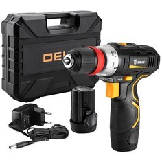 Аккумуляторная дрель-шуруповерт DEKO GCD12DU3 Li-Ion в кейсе со съемным патроном, 32 Нм, 2 аккумулятора*1,5 Ач, з/у