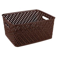 Корзина для хранения "плетенка" 35*29*17,5 СМ (темн. Коричнев.) "Альтернатива" М3503 Alternativa