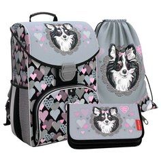 Ученический ранец ErichKrause® ErgoLine® 15L Mimi Dog с наполнением