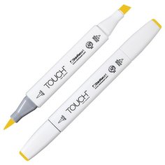 Маркер TOUCH BRUSH двухсторонний на спирт.основе цв.032 желтый насыщенный
