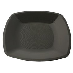 АВМ Тарелки одноразовые пластиковые, 18x18 см, 12 шт., черный