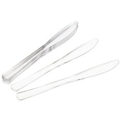 PLMA Ножи одноразовые пластиковые, 20 см, 50 шт., прозрачный