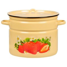 Кастрюля эмалиров. С крышкой декор. 9 Л "стальэмаль" 1С200С