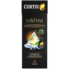 Чай черный Curtis Cold Tea с белым персиком в пирамидках, 12 шт.