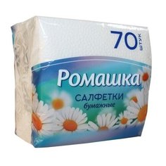 Салфетки Лилия белые однослойные, 70 шт. Liliya