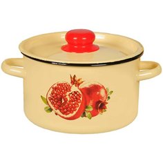 Кастрюля СтальЭмаль 1С16С/1, 2.9 л, кремовый (гранат)