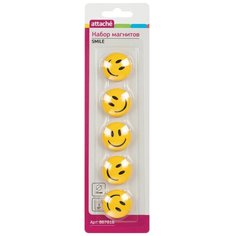 Магниты для доски Attache Smile 867816, желтый